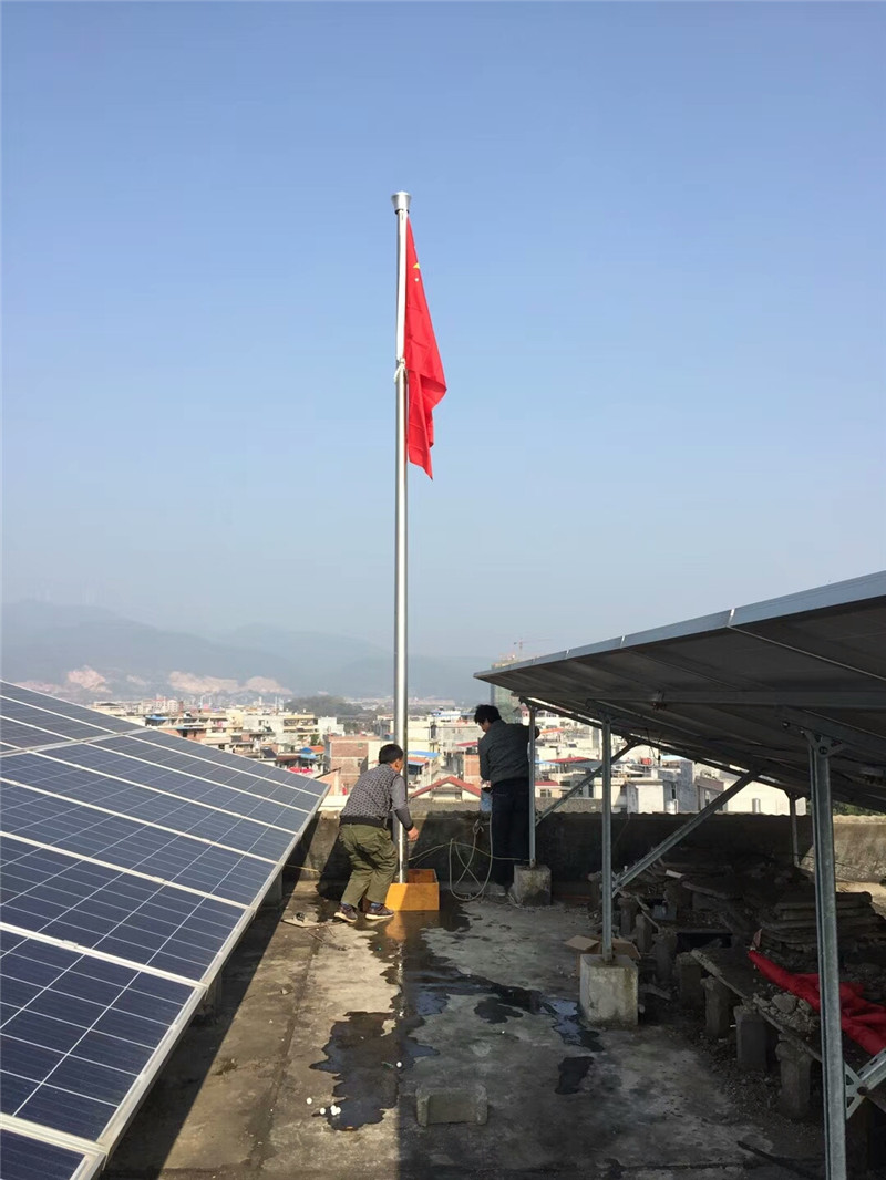 江西赣州龙南县6米楼顶旗杆