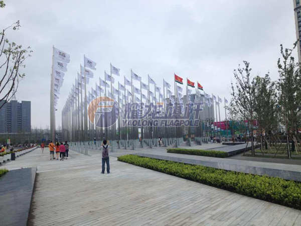 南京青奥会耀龙首创高难度雕塑旗杆